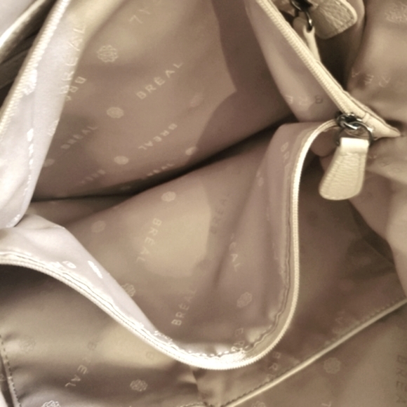 Breal cream pebble leather backpack bag main image 5
